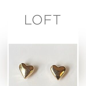 Ann Taylor LOFT Puffy Heart Stud Earrings
